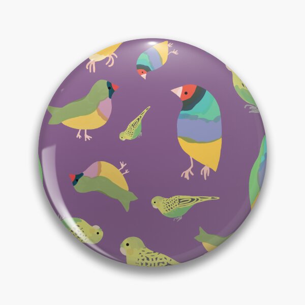 Item preview, Pájaros de aviario en morado designed and sold by samitomato.