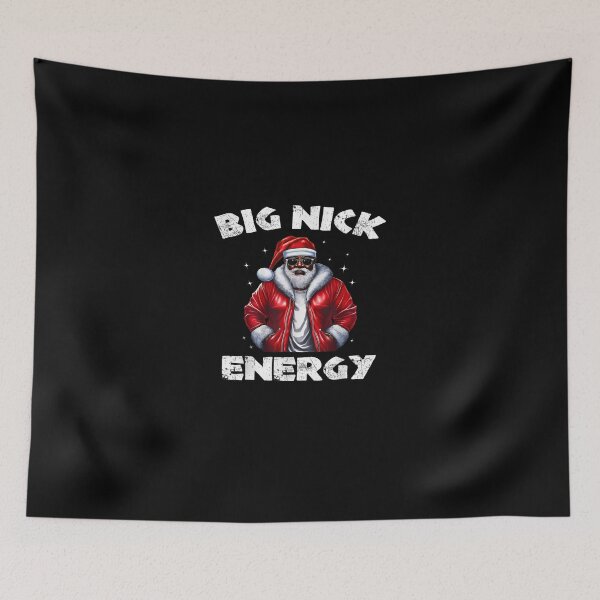 Item preview, Big Nick Energy Funny Santa Christmas African American Santa designed and sold by sandrahofer-art.