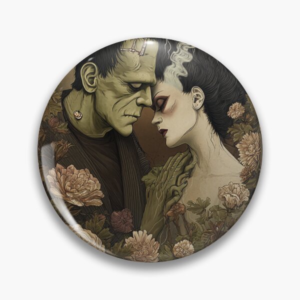 Item preview, Vintage Frankenstein's Monster Tshirt Bride of  Frankenstein Tarot Card The Lovers M4278 designed and sold by CozyScratch.