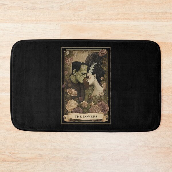 Item preview, Vintage Frankenstein's Monster Tshirt Bride of  Frankenstein Tarot Card The Lovers M4278 designed and sold by CozyScratch.