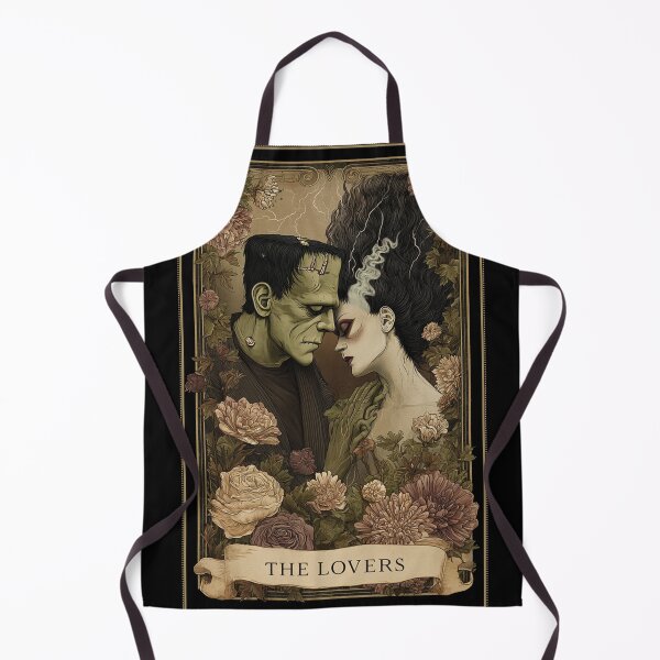 Item preview, Vintage Frankenstein's Monster Tshirt Bride of Frankenstein Tarot Card The Lovers M4278 designed and sold by CozyScratch.
