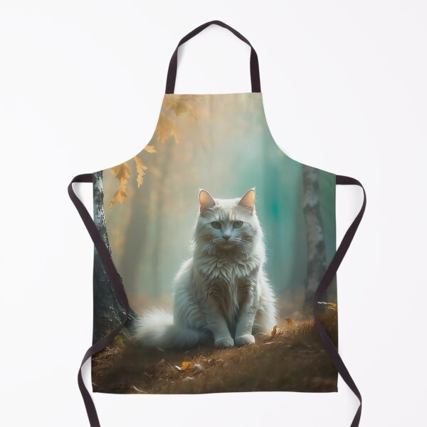 Aperçu de l'œuvre Chat mystique entouré de brouillard | Design vintage Birch Forest créée et vendue par Valeree Store.