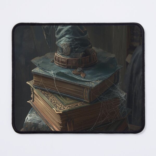 Item preview, Enchanted Spellbooks – Witch Hat & Magical Study designed and sold by Mintiko2.