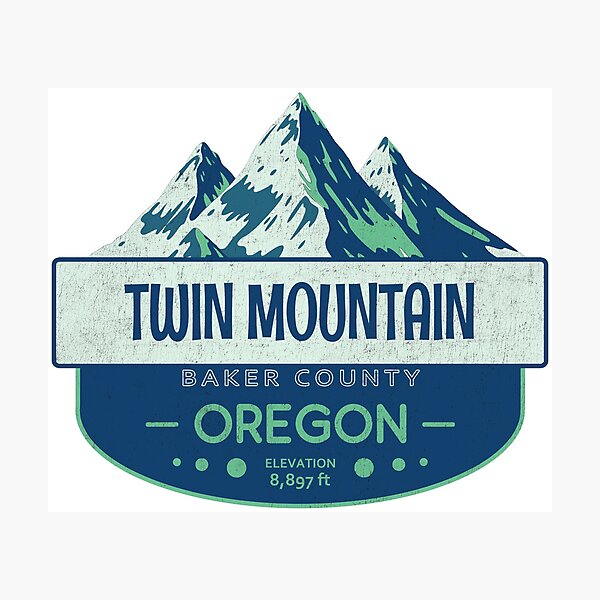 Item preview, Twin Mountain, Baker County, Oregon, Mountain Design designed and sold by Wanderful-roads.