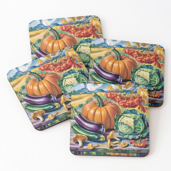 Item preview, Autumn vegetable  composition,style Van Gogh. designed and sold by elegantpaterns.
