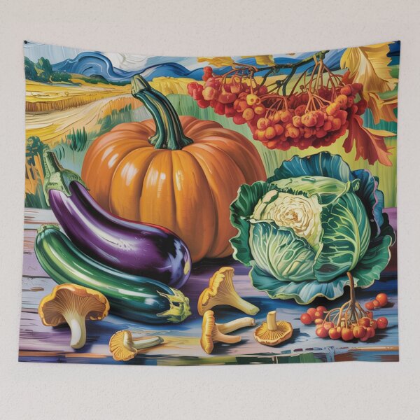 Item preview, Autumn vegetable  composition,style Van Gogh. designed and sold by elegantpaterns.