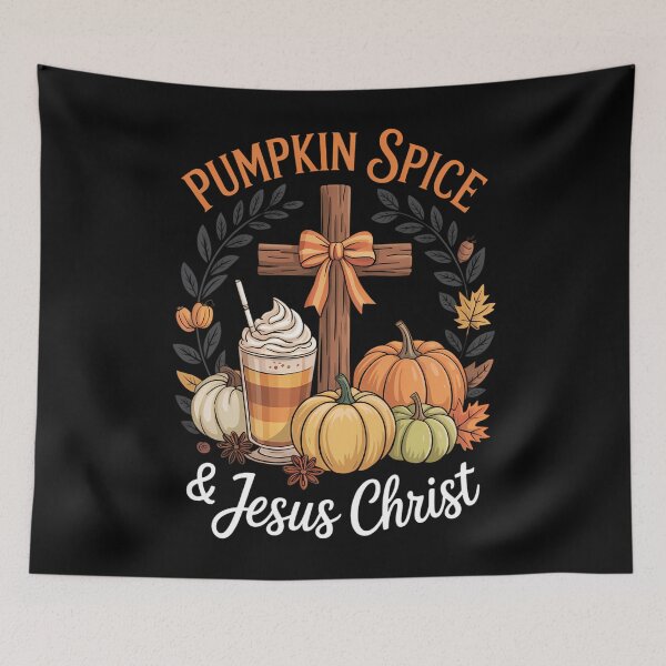 Item preview, Pumpkin Spice And Jesus Christ Pumpkin Christian designed and sold by LunaCrazeArt.
