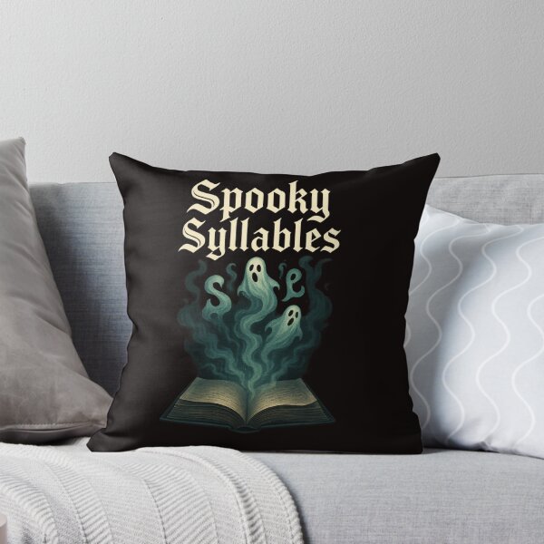 Item preview, Spooky Syllables – Gothic Halloween Artwork with Book and Ghosts designed and sold by FrameFlow.