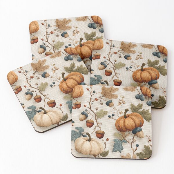 Item preview, Cozy Pumpkin and Acorn Autumn Pattern designed and sold by Teecha45.