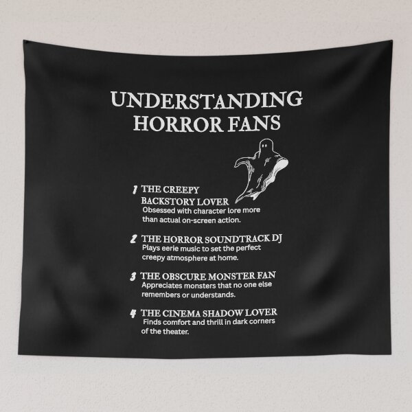 Item preview, Understanding Horror Fans – For Fans Who Watch in the Dark – Black designed and sold by PsyFlow35.