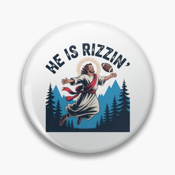 Item preview, He is Rizzin Jesus Playing Football Game Day Sports Rizz designed and sold by ValerieRodrigue.