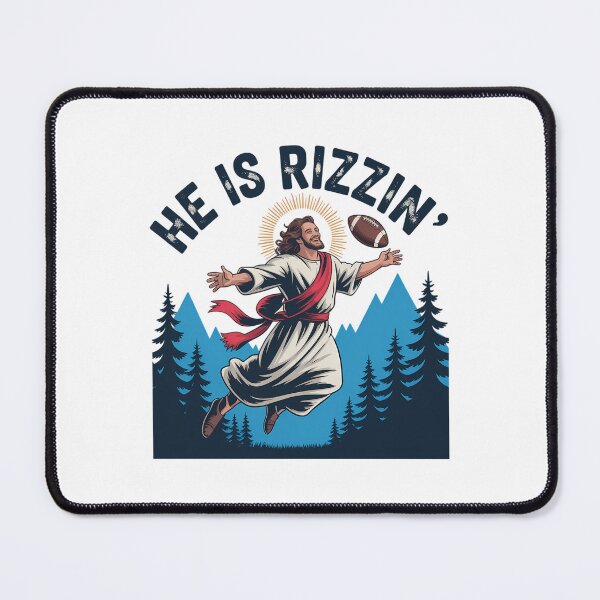 Item preview, He is Rizzin Jesus Playing Football Game Day Sports Rizz designed and sold by ValerieRodrigue.