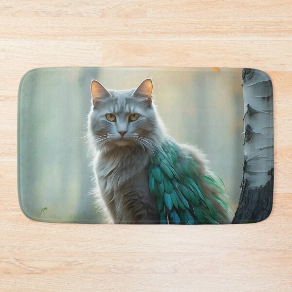Item preview, Cat in Fog-Shrouded Woodland | Ethereal Nostalgic Print designed and sold by Valeree Store.