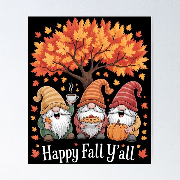 Item preview, Happy Fall Y'all Gnome Autumn Gnomes Pumpkin Spice Season designed and sold by ValerieRodrigue.