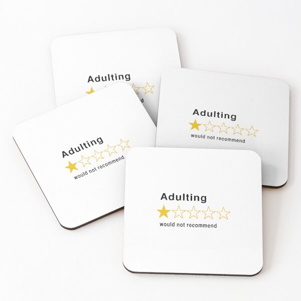 Item preview, Adulting 1 Star Review | Funny Would Not Recommend T-Shirt designed and sold by Colorful-Garden.