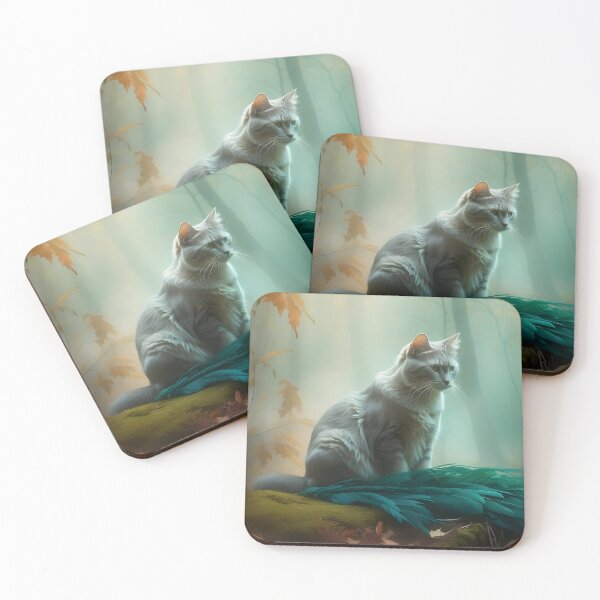 Item preview, Autumn Cat in Mist | Cinematic Watercolor Forest Poster designed and sold by Valeree Store.