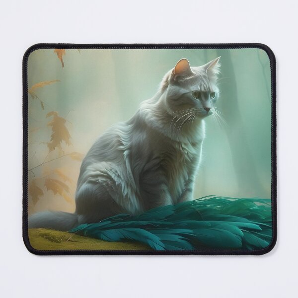 Item preview, Autumn Cat in Mist | Cinematic Watercolor Forest Poster designed and sold by Valeree Store.