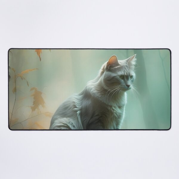 Item preview, Autumn Cat in Mist | Cinematic Watercolor Forest Poster designed and sold by Valeree Store.