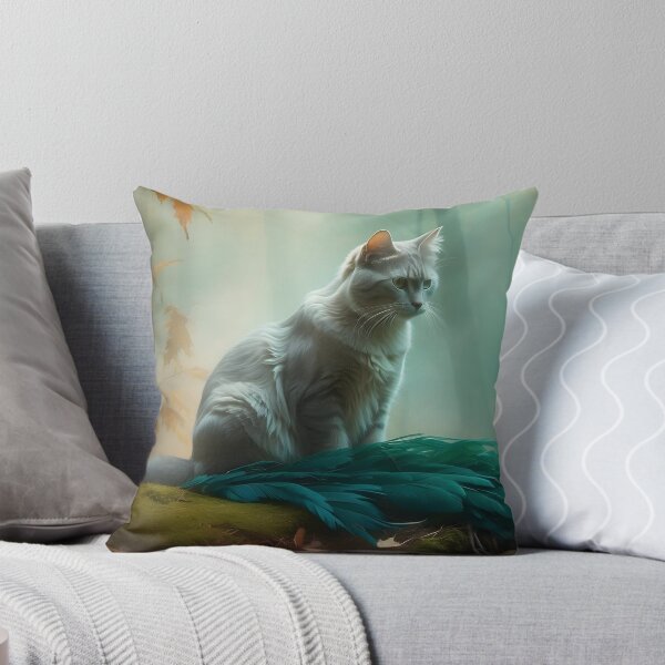Item preview, Autumn Cat in Mist | Cinematic Watercolor Forest Poster designed and sold by Valeree Store.