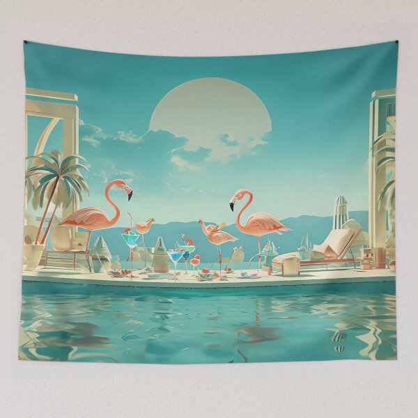 Item preview, Deco Flamingo Fiesta designed and sold by ONYX Pixee.