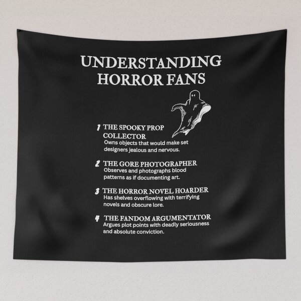 Item preview, Funny Horror Movie Quotes – Understanding Horror Fans Series – Black designed and sold by PsyFlow35.