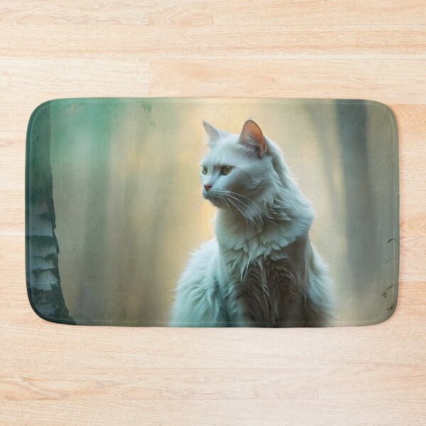 Item preview, Ethereal Cat Among Silver Birch | Dreamy Autumnal Design designed and sold by Valeree Store.