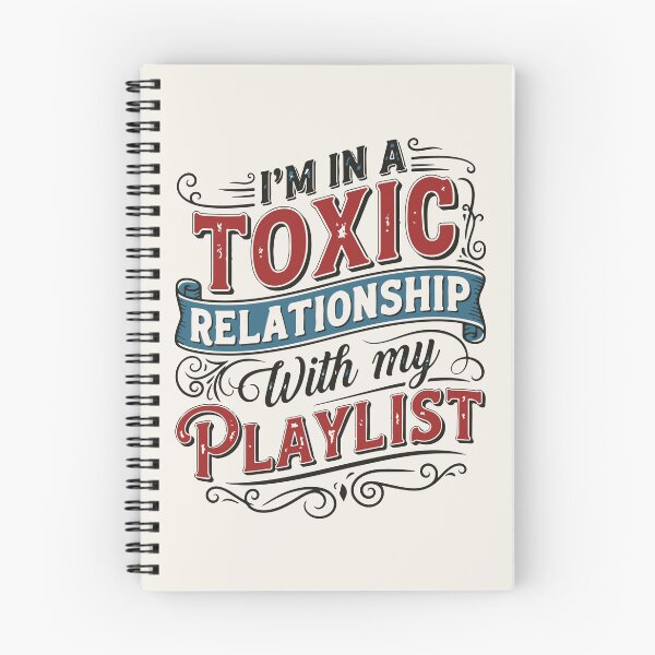 Item preview, “I’m in a toxic relationship with my playlist” – Vintage Poster designed and sold by Tattee.
