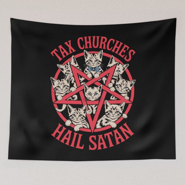 Item preview, Satan Funny Cute Cat designed and sold by LunaCrazeArt.