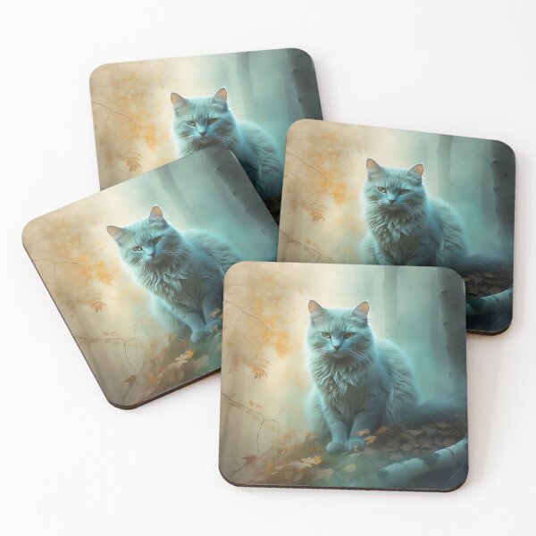 Item preview, Cat in Watercolor Misty Woods | Vintage Grainy Aesthetic designed and sold by Valeree Store.