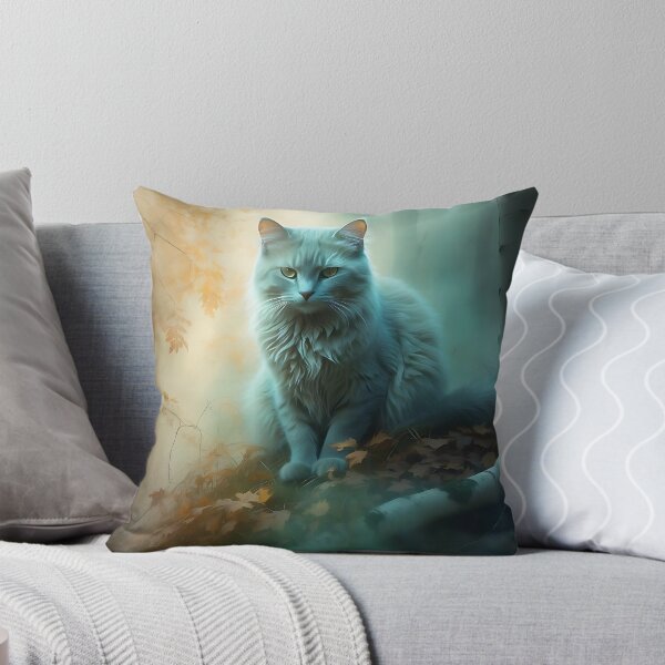 Item preview, Cat in Watercolor Misty Woods | Vintage Grainy Aesthetic designed and sold by Valeree Store.