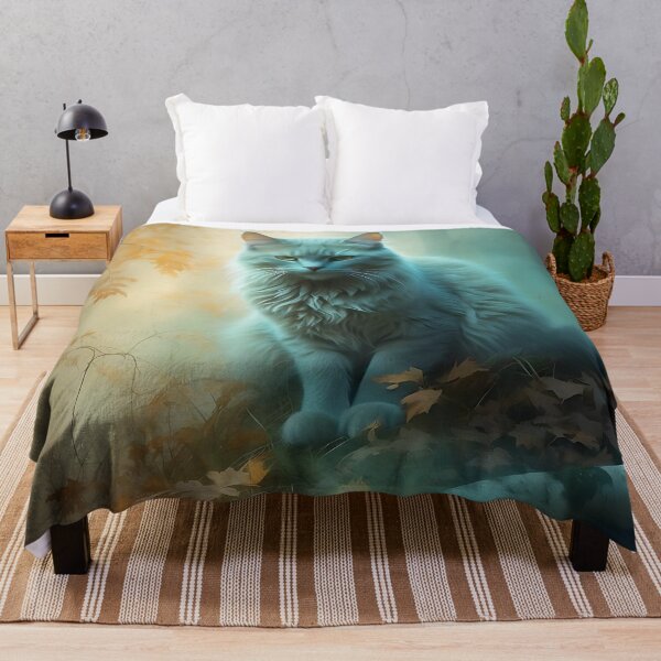 Item preview, Cat in Watercolor Misty Woods | Vintage Grainy Aesthetic designed and sold by Valeree Store.