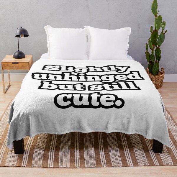 Item preview, Slightly Unhinged But Still Cute – Funny Mental Health Humor Quote Design designed and sold by ArtesioByZaber.