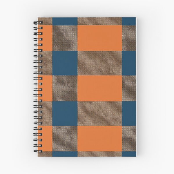 Item preview, Orange and Gray-Brown Plaid Pattern Background with Dark Azure and Earthy Tones designed and sold by Cultradesign.