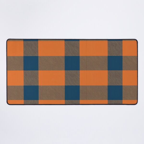 Item preview, Orange and Gray-Brown Plaid Pattern Background with Dark Azure and Earthy Tones designed and sold by Cultradesign.