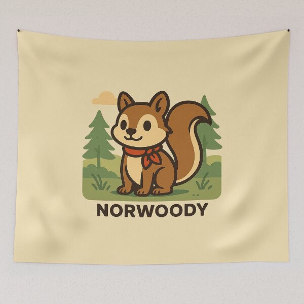 Aperçu de l'œuvre Norwoody the Woodland Mascot | Cute Cartoon Animal créée et vendue par Bratak.