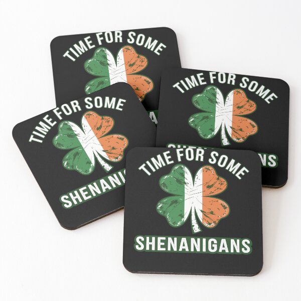 Item preview, Time some shenanigans Ireland flag shamrock St Patrick's day designed and sold by TrinaEspinoza.