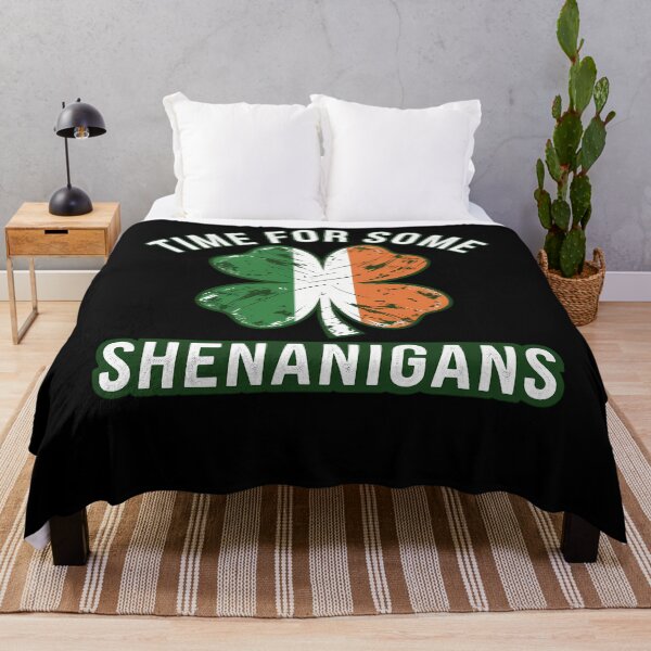 Item preview, Time some shenanigans Ireland flag shamrock St Patrick's day designed and sold by TrinaEspinoza.