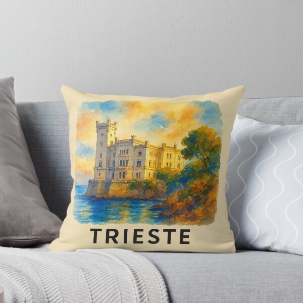 Item preview, Miramare Castle – Watercolor Trieste Coastline designed and sold by Bratak.