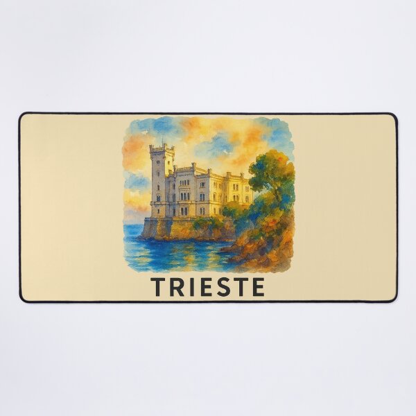 Item preview, Miramare Castle – Watercolor Trieste Coastline designed and sold by Bratak.