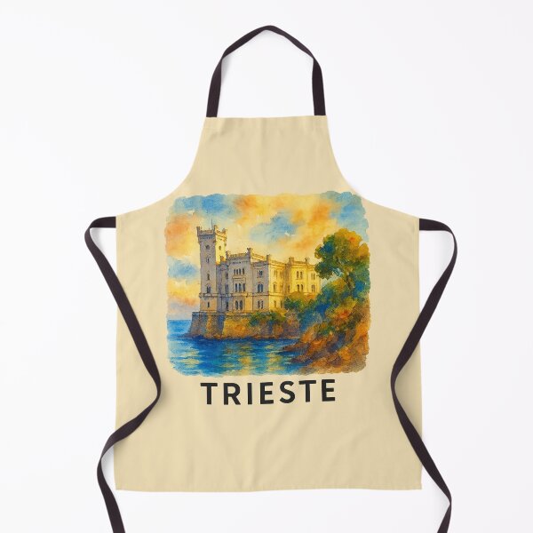 Item preview, Miramare Castle – Watercolor Trieste Coastline designed and sold by Bratak.