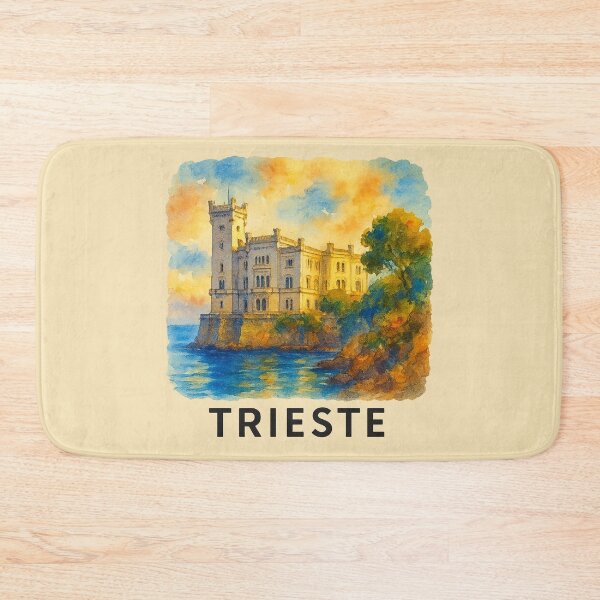 Item preview, Miramare Castle – Watercolor Trieste Coastline designed and sold by Bratak.