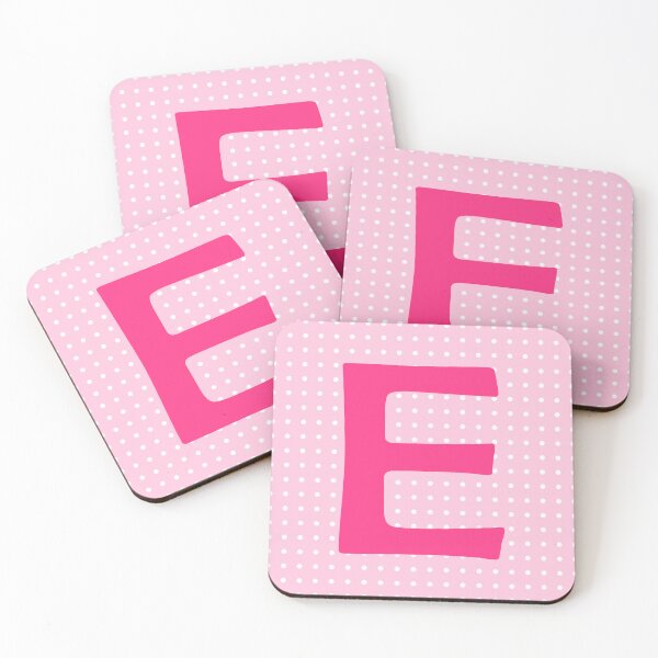 Item preview, Pink Letter E Polka Dots designed and sold by Jeallan Designs.
