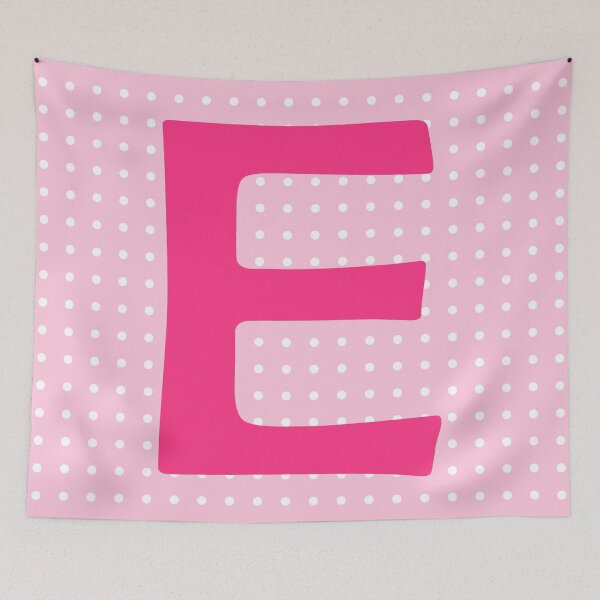 Item preview, Pink Letter E Polka Dots designed and sold by Jeallan Designs.