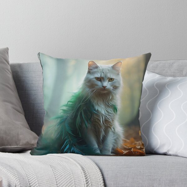 Item preview, Mystical Cat in Autumn Fog | Vintage Moody Forest Scene designed and sold by Valeree Store.