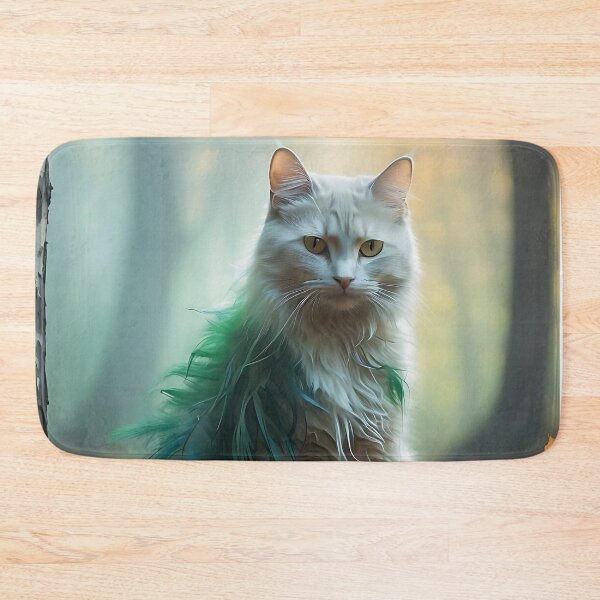 Item preview, Mystical Cat in Autumn Fog | Vintage Moody Forest Scene designed and sold by Valeree Store.