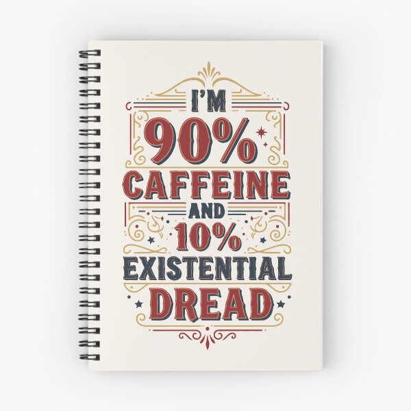 Item preview, I’m 90% caffeine and 10% existential dread – Vintage Poster designed and sold by Tattee.
