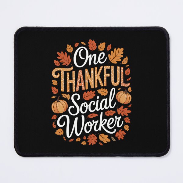 Item preview, Thankful Social Worker Thanksgiving Fall designed and sold by Turbotine.