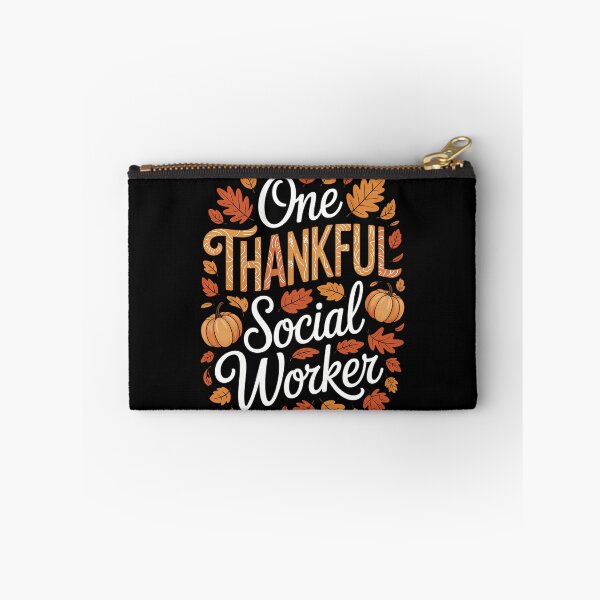 Item preview, Thankful Social Worker Thanksgiving Fall designed and sold by Turbotine.