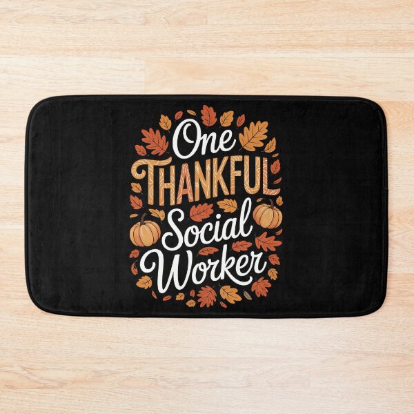 Item preview, Thankful Social Worker Thanksgiving Fall designed and sold by Turbotine.