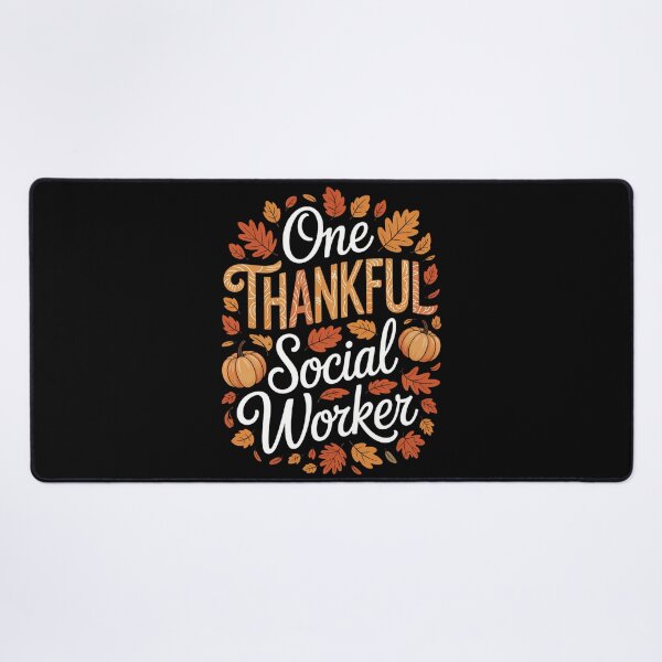 Item preview, Thankful Social Worker Thanksgiving Fall designed and sold by Turbotine.
